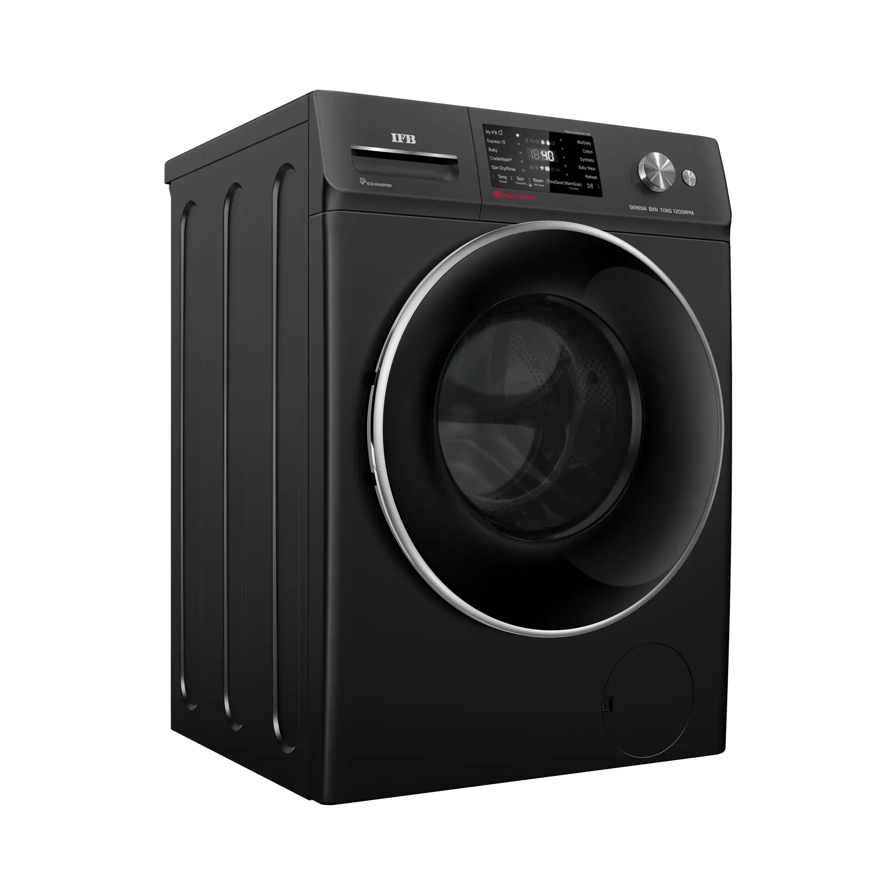 IFB 7 kg 5 Star Front Load Washing Machine  | 1200 RPM (Serena BXN 7012K CMS, Black) - Image 4
