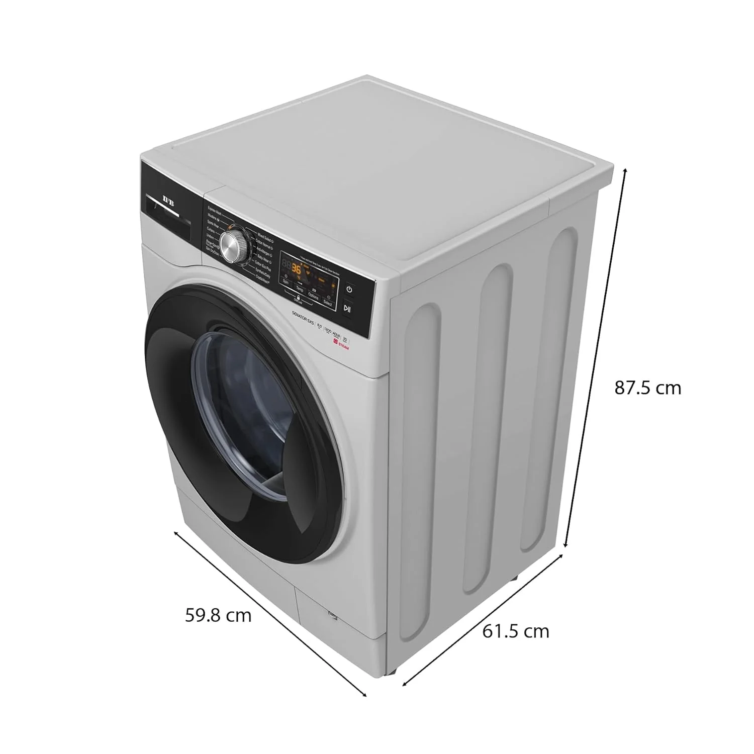 IFB 8 Kg 5 Star Front Load Washing Machine 2X Power Steam (SENATOR SXS 8012, Silver, In-built Heater, 4 years Comprehensive Warranty) - Image 4