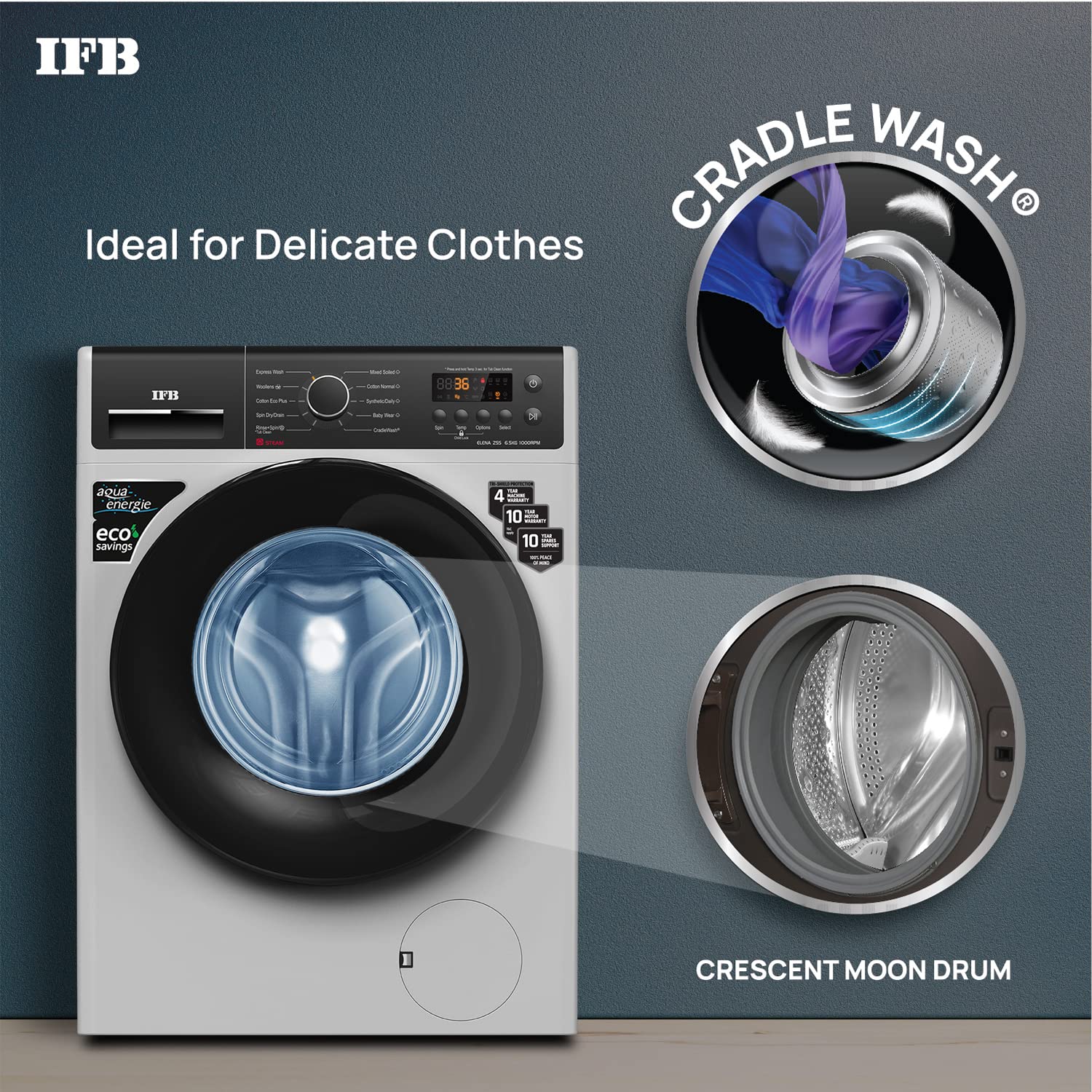 IFB DeepClean® 7 kg Front Load Washing Machine with Power Steam, (ELENA ZSS 6510) - Image 2