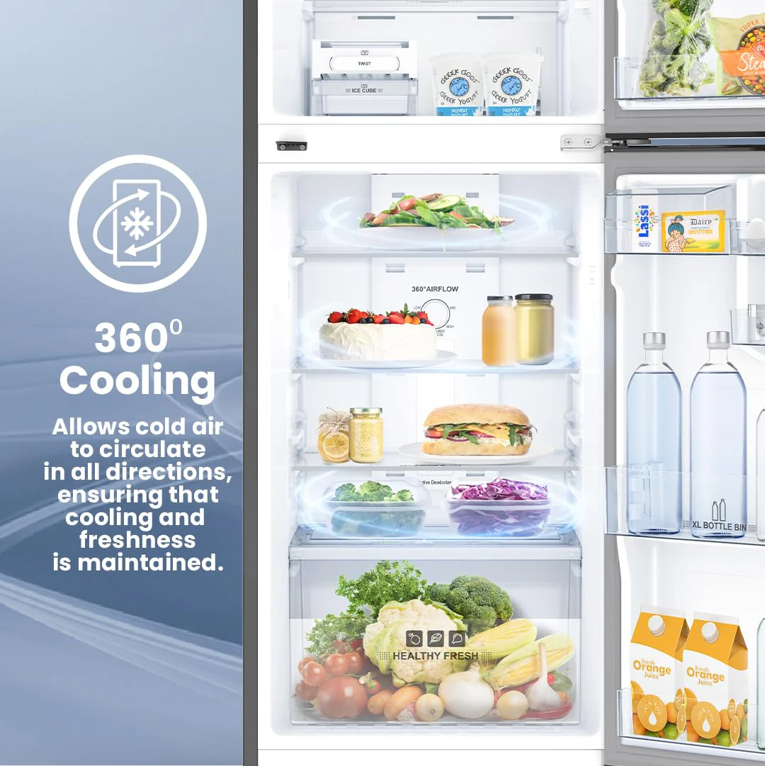 IFB Smart Choice 243L 2 Star Tru Convertible 10-in-1 Frost Free Double Door Refrigerator (IFBFF-2902NKSET, Metal Black, 360 Degree Cooling, Extraordinary Space) - Image 11