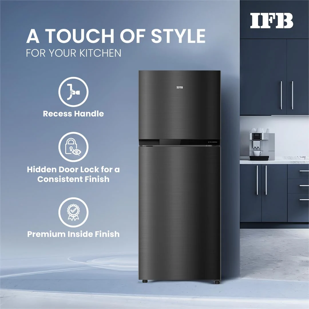 IFB Smart Choice 243L 2 Star Tru Convertible 10-in-1 Frost Free Double Door Refrigerator (IFBFF-2902NKSET, Metal Black, 360 Degree Cooling, Extraordinary Space) - Image 5