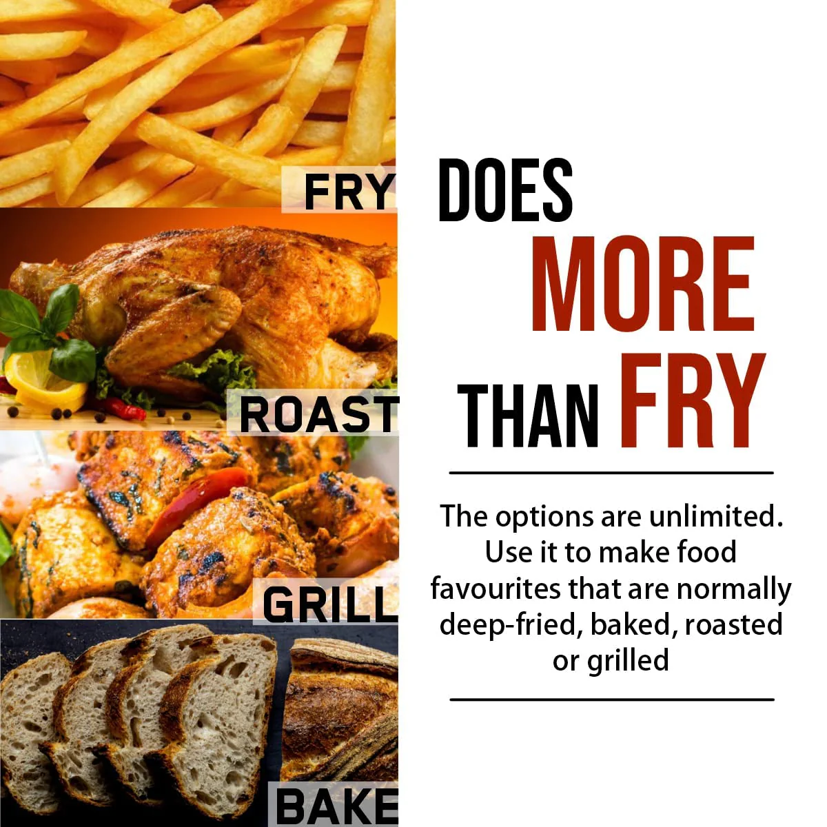 INALSA Air Fryer Digital 4.2L Gourmia Digital-1400W with Smart AirCrisp Technology|8-Preset Menu,Touch Control &amp; Digital Display|Variable Temperature&amp;Timer Control|Free Recipe book|2 Yr Warranty|Black - Image 3