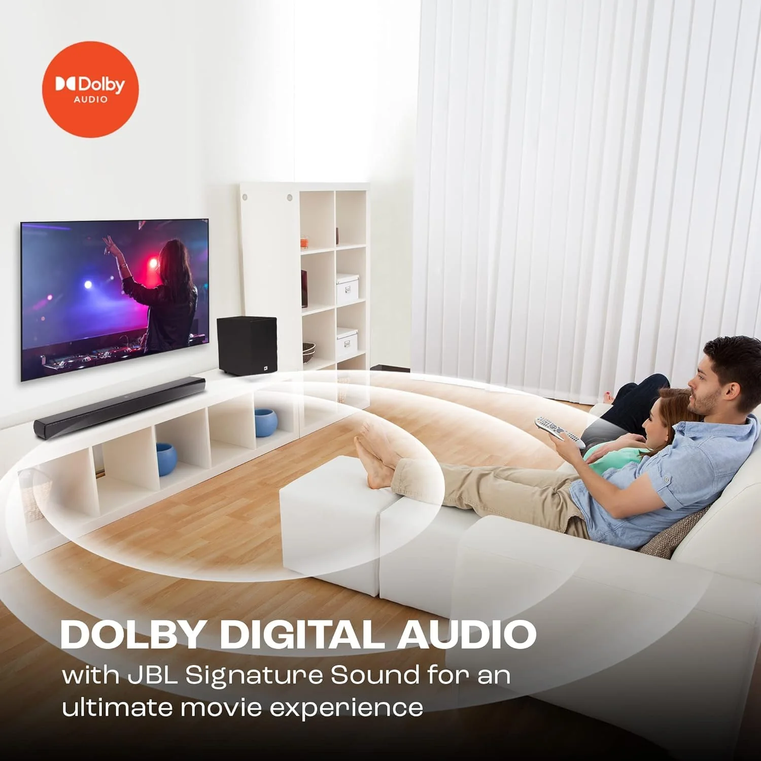 JBL Cinema SB140, Dolby Digital Soundbar with Wired Subwoofer for Extra Deep Bass, 2.1 Channel Home Theatre with Remote, HDMI ARC, Bluetooth & Optical Connectivity (110W) - Image 3