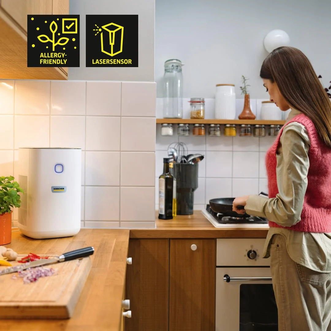 Karcher AF20 Air Purifier For Home,Dual H13 HEPA & Activated Carbon Filters,Removes 99.99% Pathogens & Fine Dust,430 Sq. Ft Coverage, - Image 4