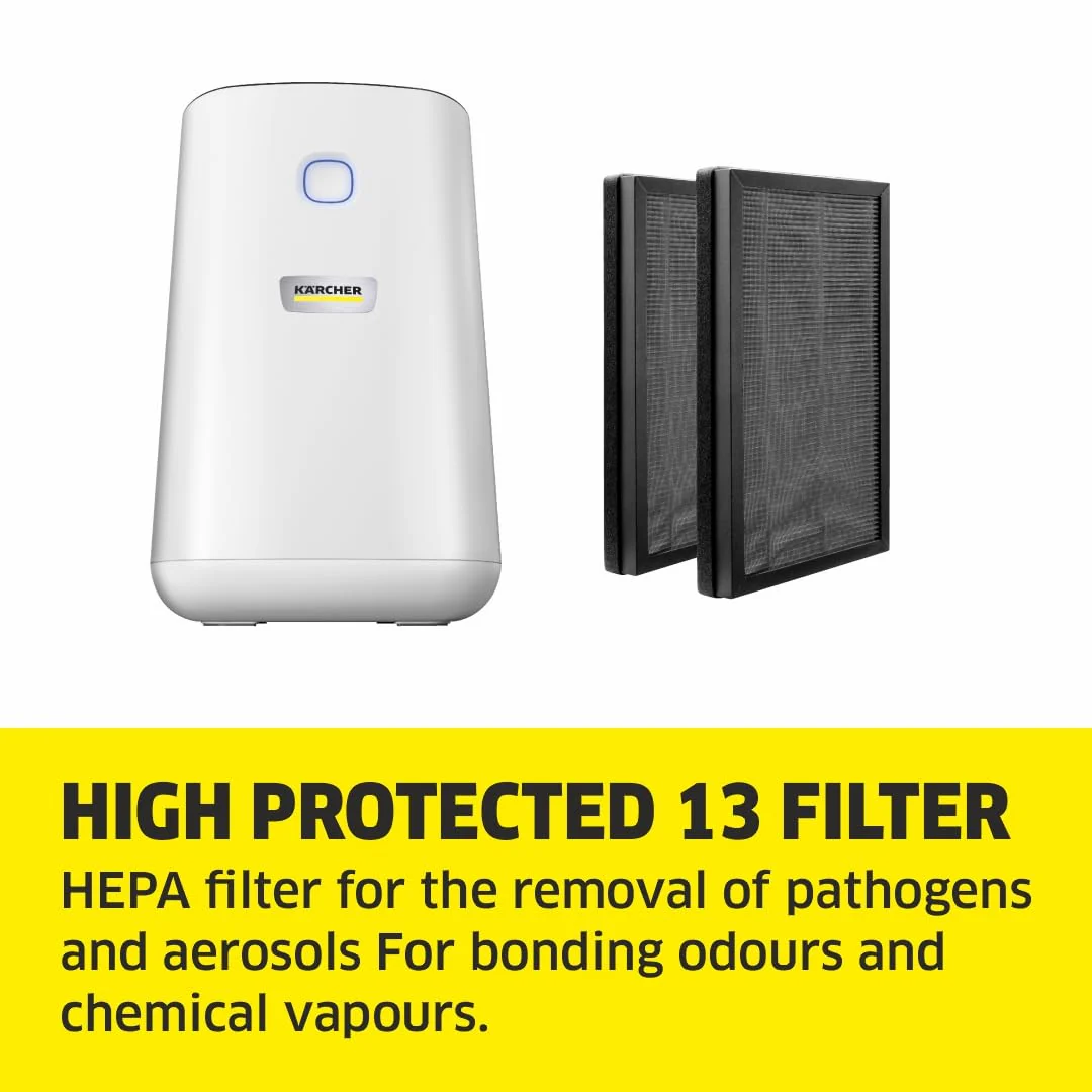 Karcher AF20 Air Purifier For Home,Dual H13 HEPA & Activated Carbon Filters,Removes 99.99% Pathogens & Fine Dust,430 Sq. Ft Coverage, - Image 9