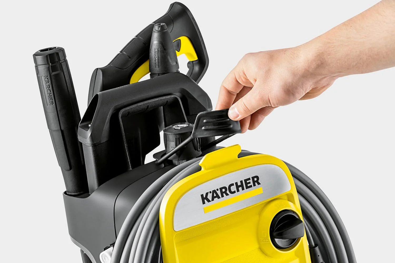 Kärcher K 5 Compact Pressure Washer, Maximum Pressure: 145 Bar, Flow Rate: Max. 500 l/h, Surface Performance: 40 m²/h, Water Filter, Weight: 12 kg, High Pressure Hose and Gun, Dirt Blaster, Jet Pipe - Image 4