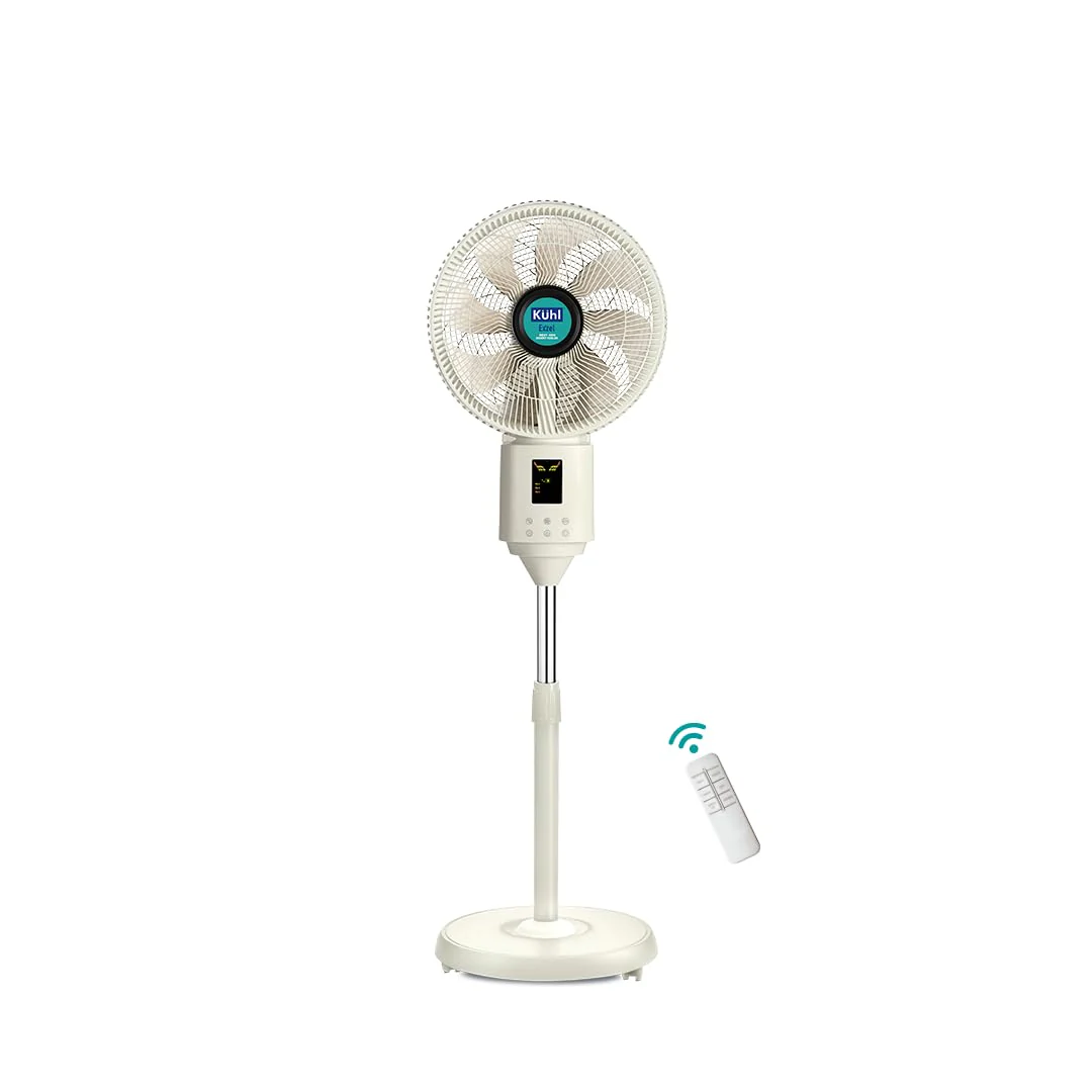 Kent KUHL Exzel H1 Next Gen Desert Cooler BLDC Pedestal with Mist &amp; Humidifier|8Blades |4Speed| Remote &amp; Touch Panel with Display| Height Adjustement| Low Noise|8 Hr Water Tank|400mm |Free installation