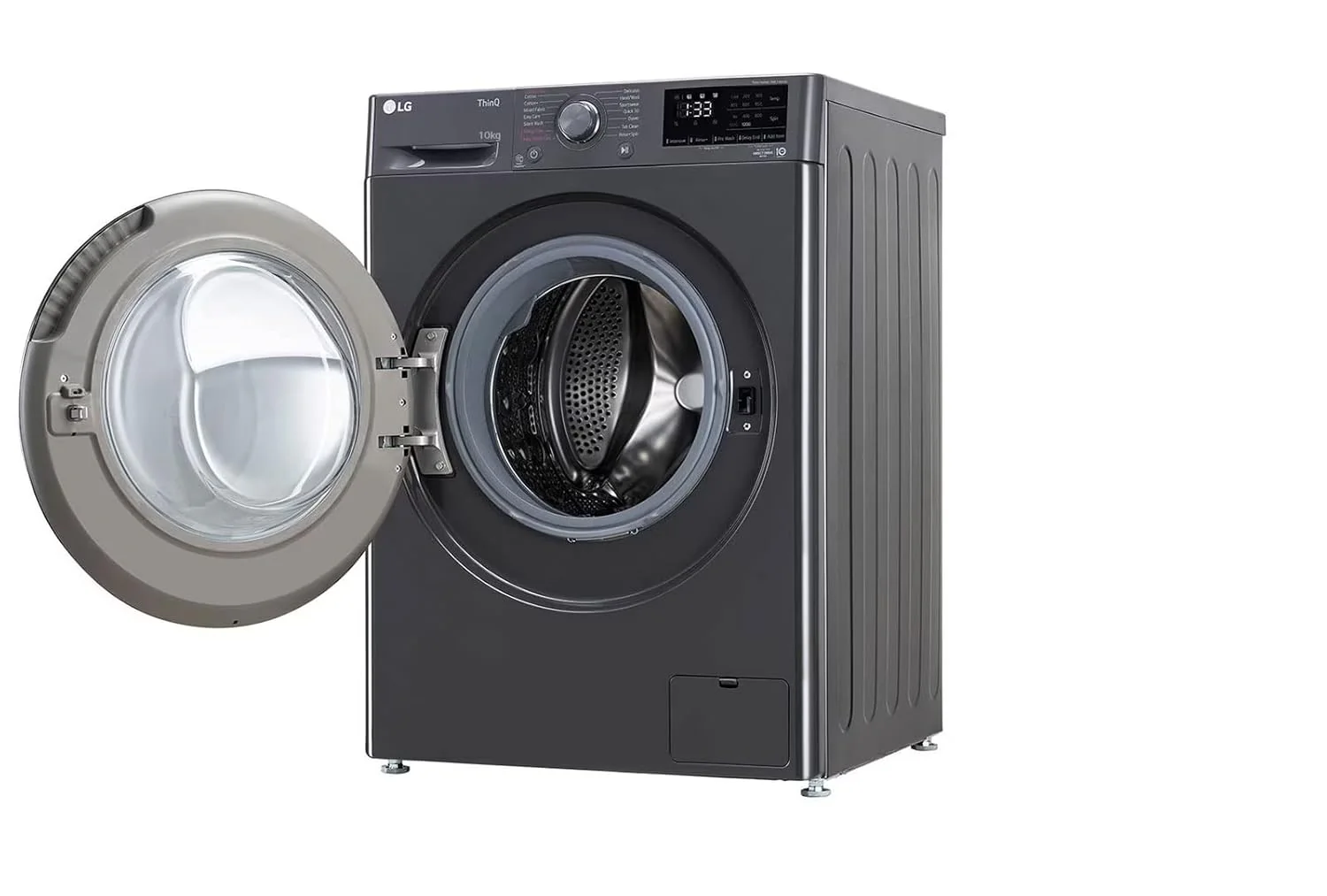 LG 10 Kg 5 Star Inverter Wi-Fi Fully-Automatic Front Loading Washing Machine with Inbuilt heater (FHP1410Z5M, Middle Black with Chrome Door, AI DD Technology & Steam) - Image 2