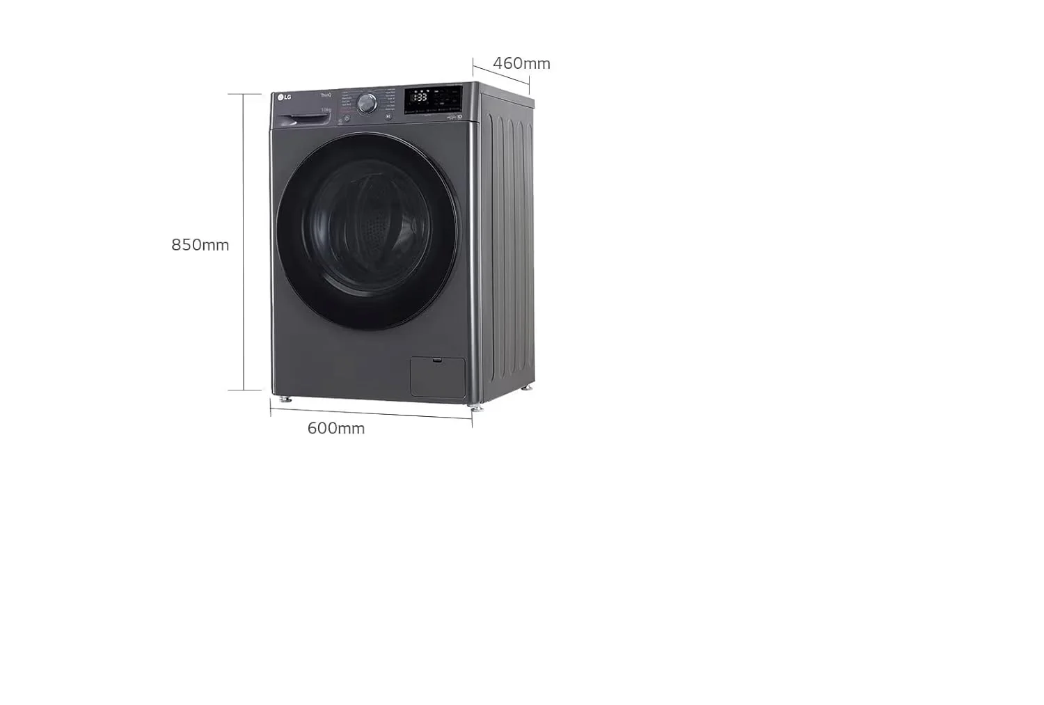 LG 10 Kg 5 Star Inverter Wi-Fi Fully-Automatic Front Loading Washing Machine with Inbuilt heater (FHP1410Z5M, Middle Black with Chrome Door, AI DD Technology & Steam) - Image 9
