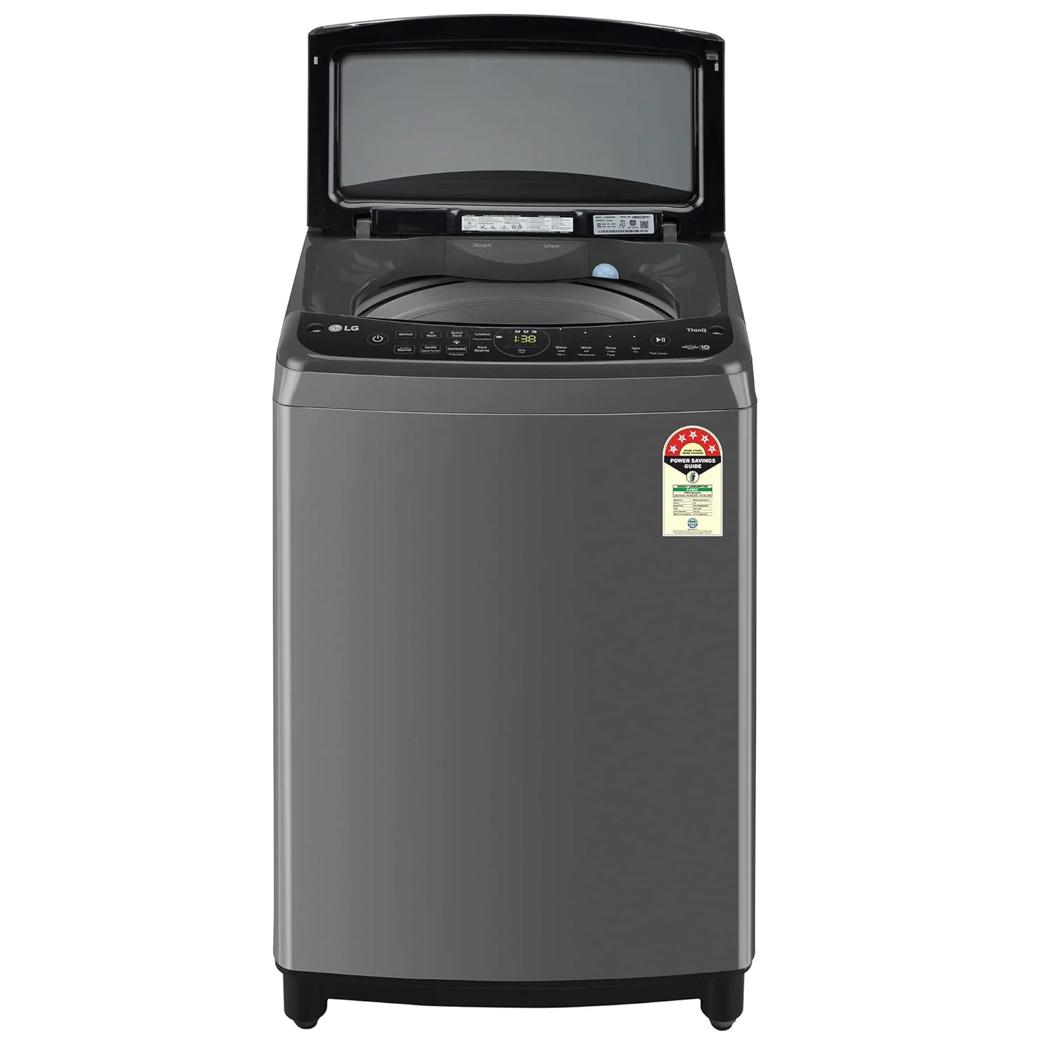 LG 10 Kg 5 Star Inverter Wi-Fi Fully-Automatic Top Load Washing Machine Appliance (THD10NWM, Middle Black, AIDD Technology) - Image 11