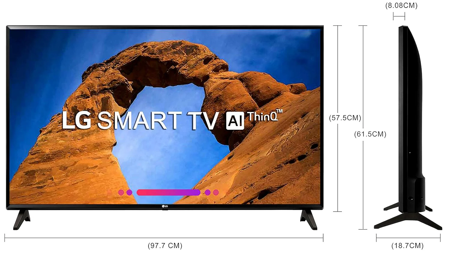 LG 108 cm (43 Inches) Full HD LED Smart TV 43LK5760PTA (Black) (2018 model) - Image 2