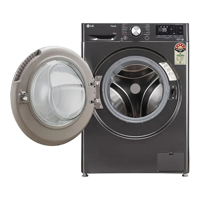 LG 12 Kg 5 Star AI Direct Drive™ Fully Automatic Front Load Washing Machine (FHP1412Z9B, Platinum Black, TurboWash 360, Steam, Wi-Fi,)Platinum Black - Image 3