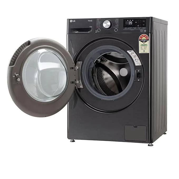 LG 12 Kg 5 Star AI Direct Drive™ Fully Automatic Front Load Washing Machine (FHP1412Z9B, Platinum Black, TurboWash 360, Steam, Wi-Fi,)Platinum Black - Image 4