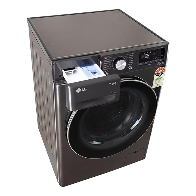 LG 12 Kg 5 Star AI Direct Drive™ Fully Automatic Front Load Washing Machine (FHP1412Z9B, Platinum Black, TurboWash 360, Steam, Wi-Fi,)Platinum Black - Image 5