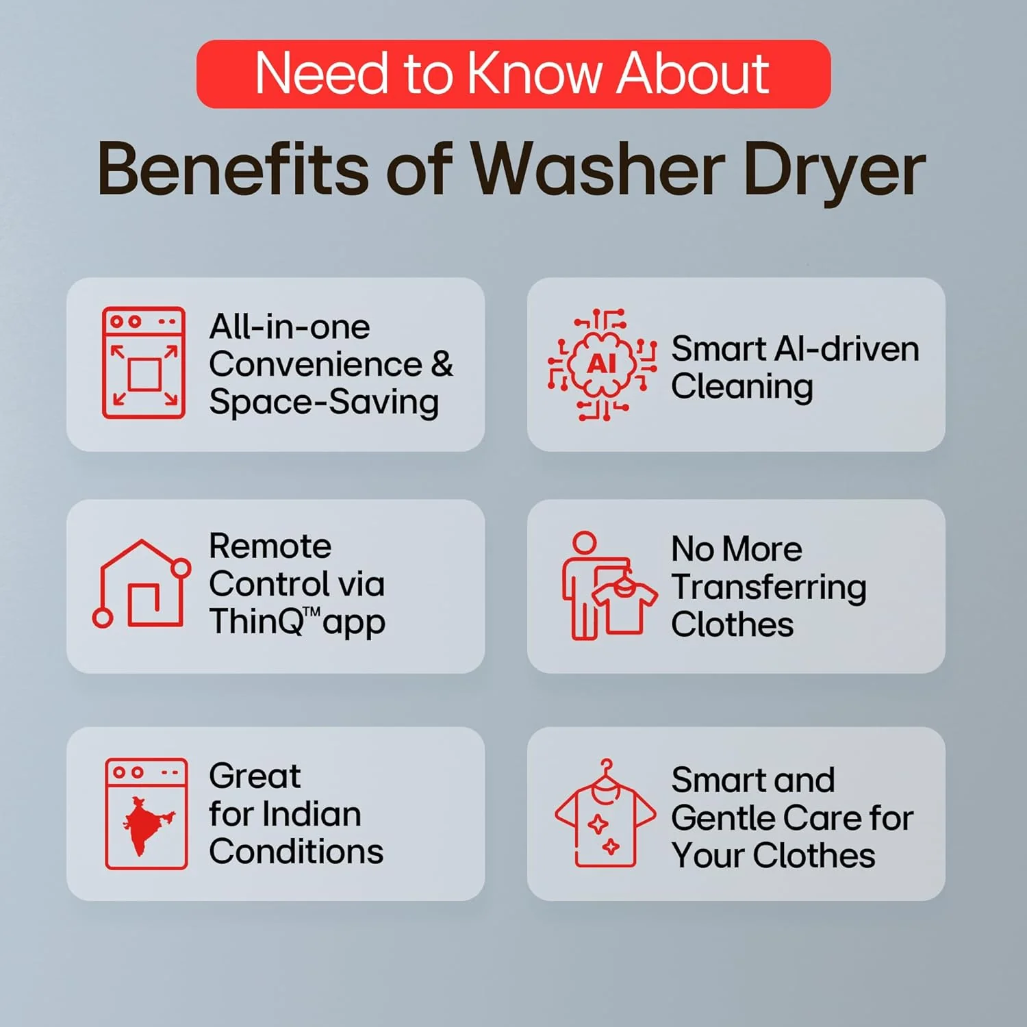 LG 12 Kg (Wash) / 7 Kg (Dry), AI Direct Drive Technology, Steam+ &amp; Wi-Fi Front Load Fully Automatic Washer Dryer (FHD1207STB, Intelligent &amp; Convenient Fabric Care &amp; Turbowash 360, Platinum Black) - Image 21
