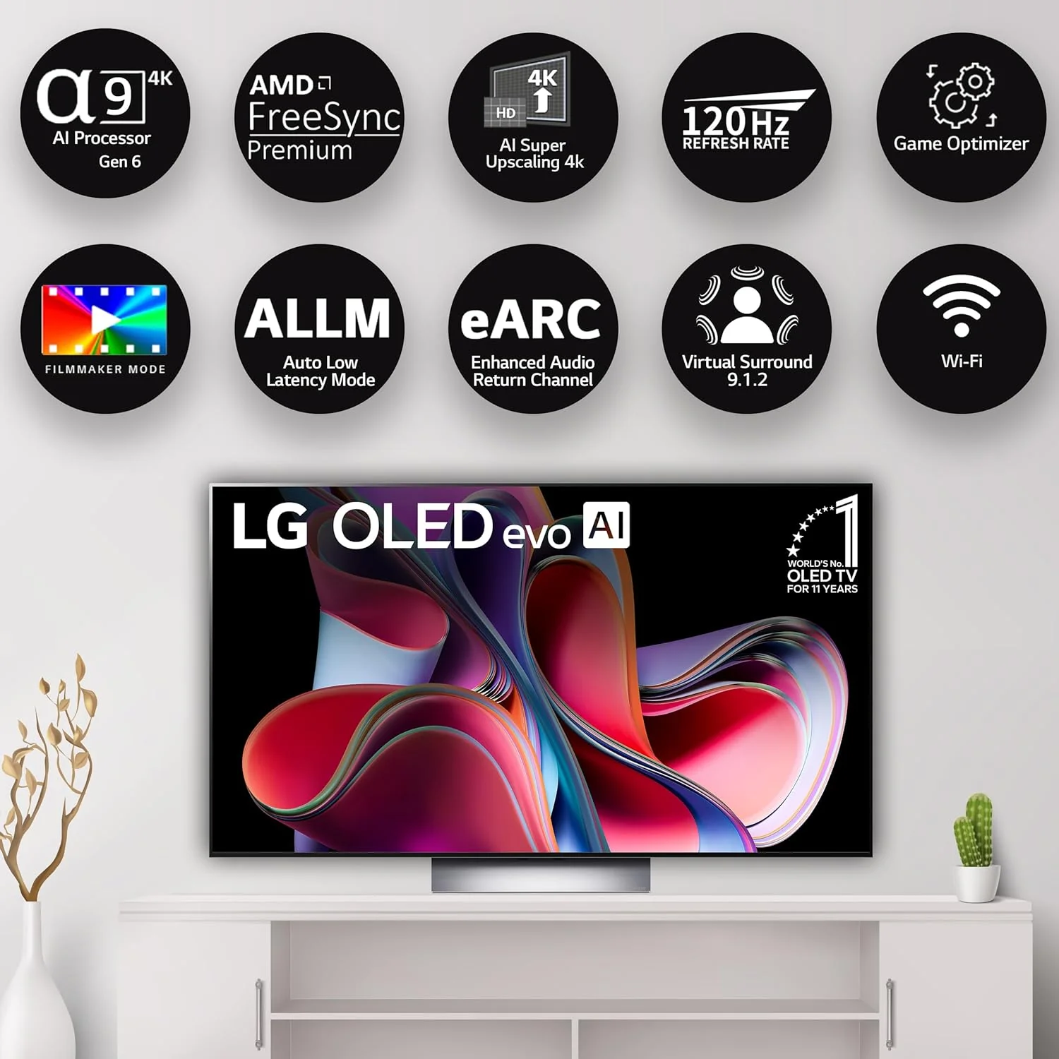LG 139 cm (55 inches) 4K Ultra HD Smart OLED TV OLED55G3PSA (Black - Image 12