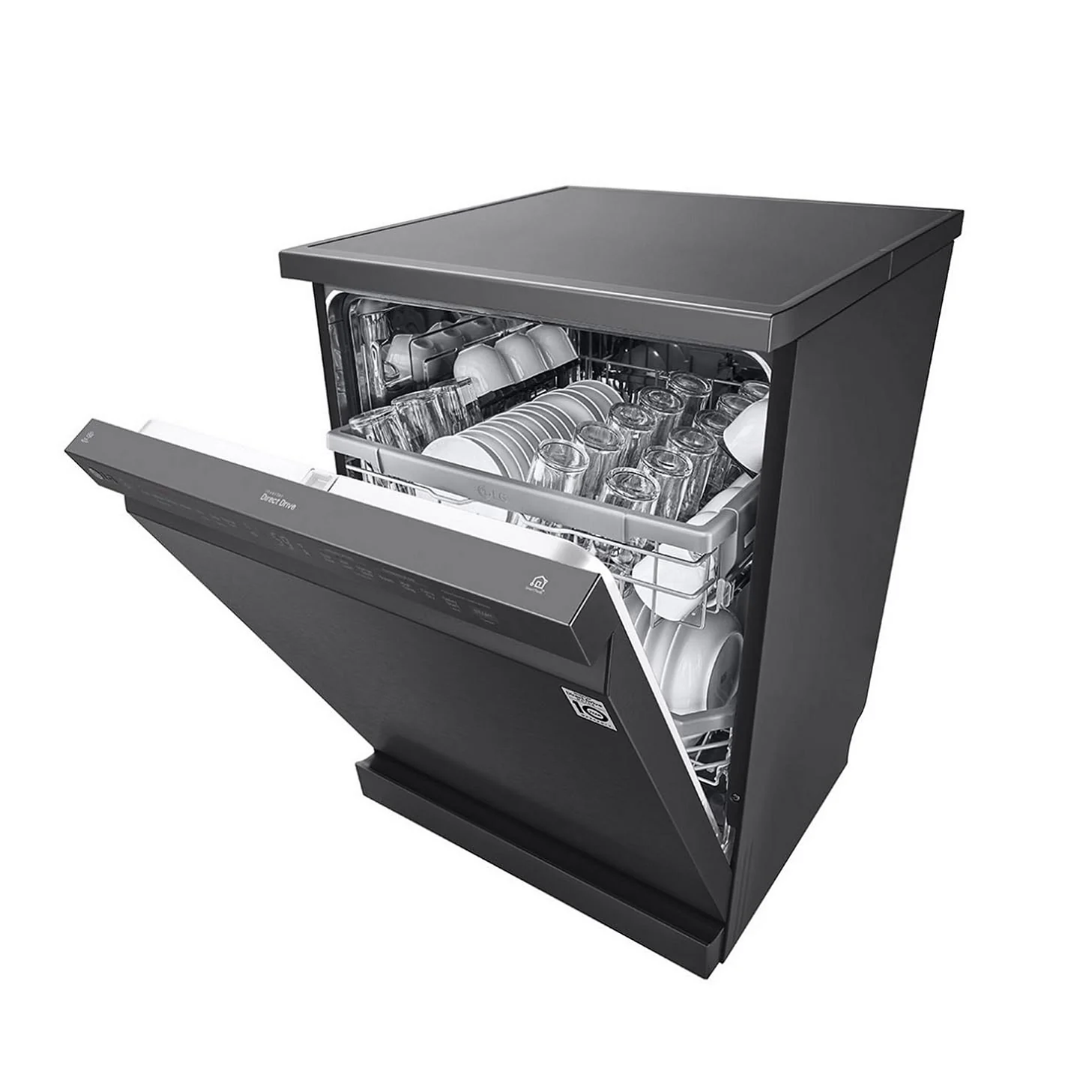 LG 14 Place Setting Free Standing Dish Washer with TrueSteam, QuadWash, EasyRack Plus, Wi-Fi Enabled (DFB424FM, Matte Black, Inverter Direct Drive Motor) - Image 19