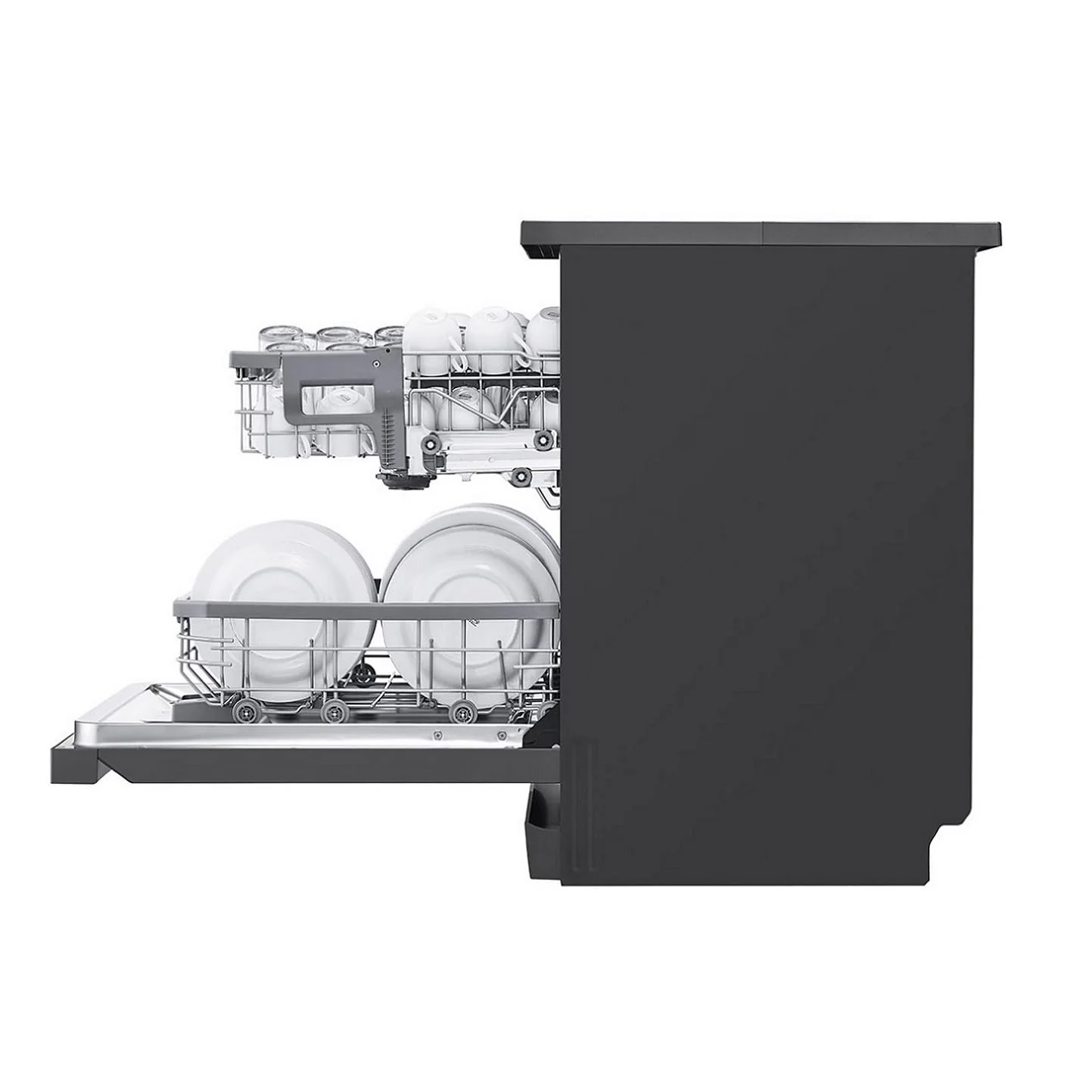 LG 14 Place Setting Free Standing Dish Washer with TrueSteam, QuadWash, EasyRack Plus, Wi-Fi Enabled (DFB424FM, Matte Black, Inverter Direct Drive Motor) - Image 4