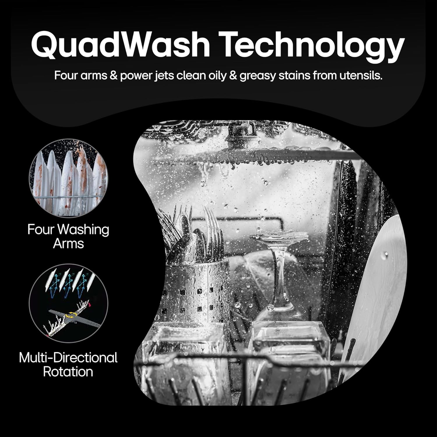 LG 14 Place Setting Free Standing Dishwasher with QuadWash, EasyRack Plus, Wi-Fi Enabled (DFB512FP, Platinum Silver Ⅲ, Inverter Direct Drive Motor) - Image 6