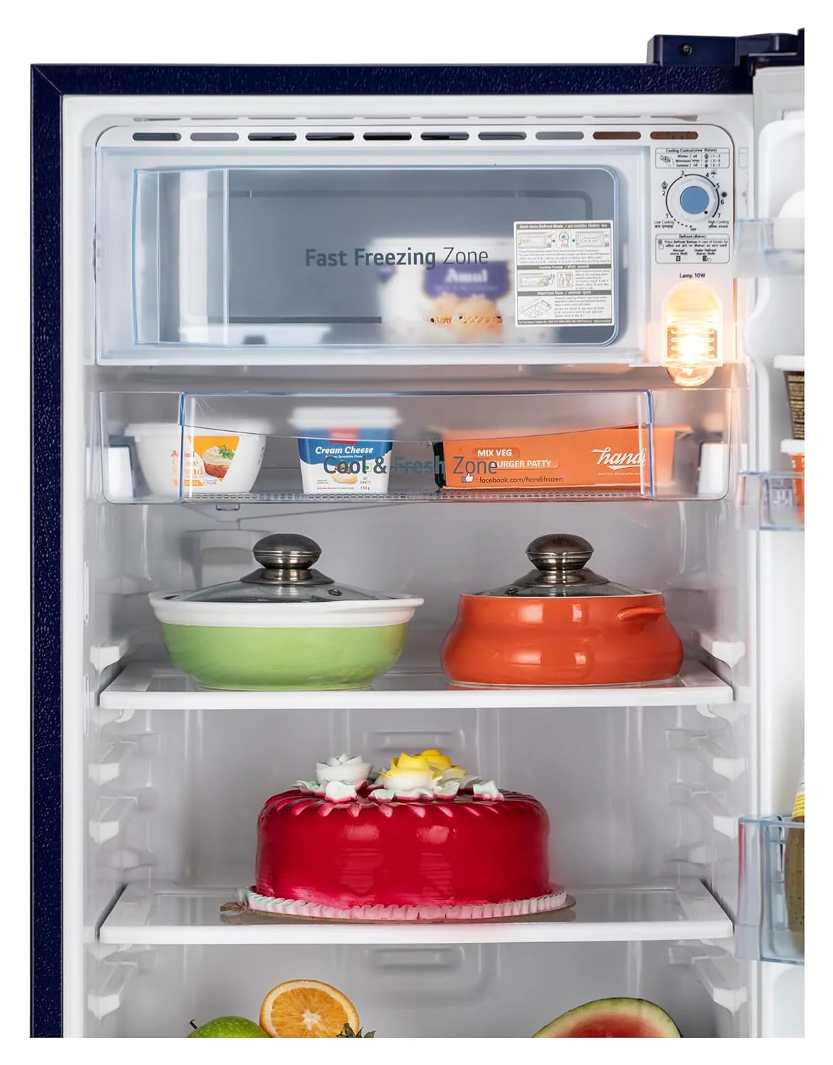 LG 185 L, 5 Star, Smart Inverter Compressor, Direct Cool Single Door Refrigerator (GL-D201ABIU.BBIZEBN, Blue ILAN, Moist N Fresh, Auto Smart Connect &amp; Base Stand Drawer) - Image 4