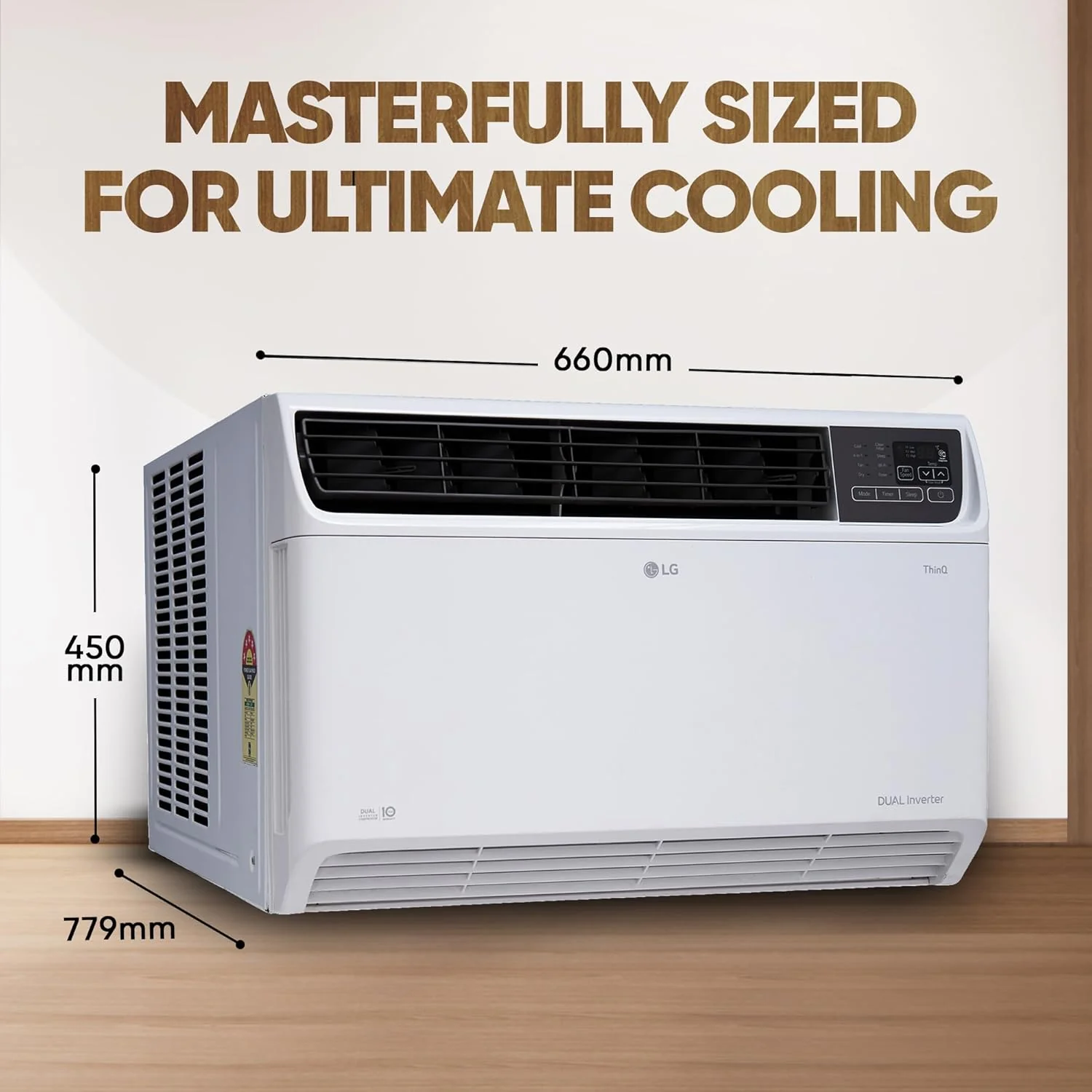 LG 2 Ton 4 Star Wi-Fi DUAL Inverter Window AC (Copper, Convertible 4-in-1 cooling, 4 Way Air Swing, HD Filter, UW-Q24WWYA, White) - Image 11