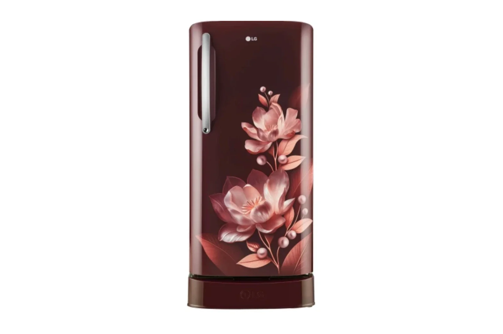 LG 201 L 5 Star Inverter Direct-Cool Single Door Refrigerator Appliance (GL-D211HSMZ, Scarlet Marvel, Base stand with drawer