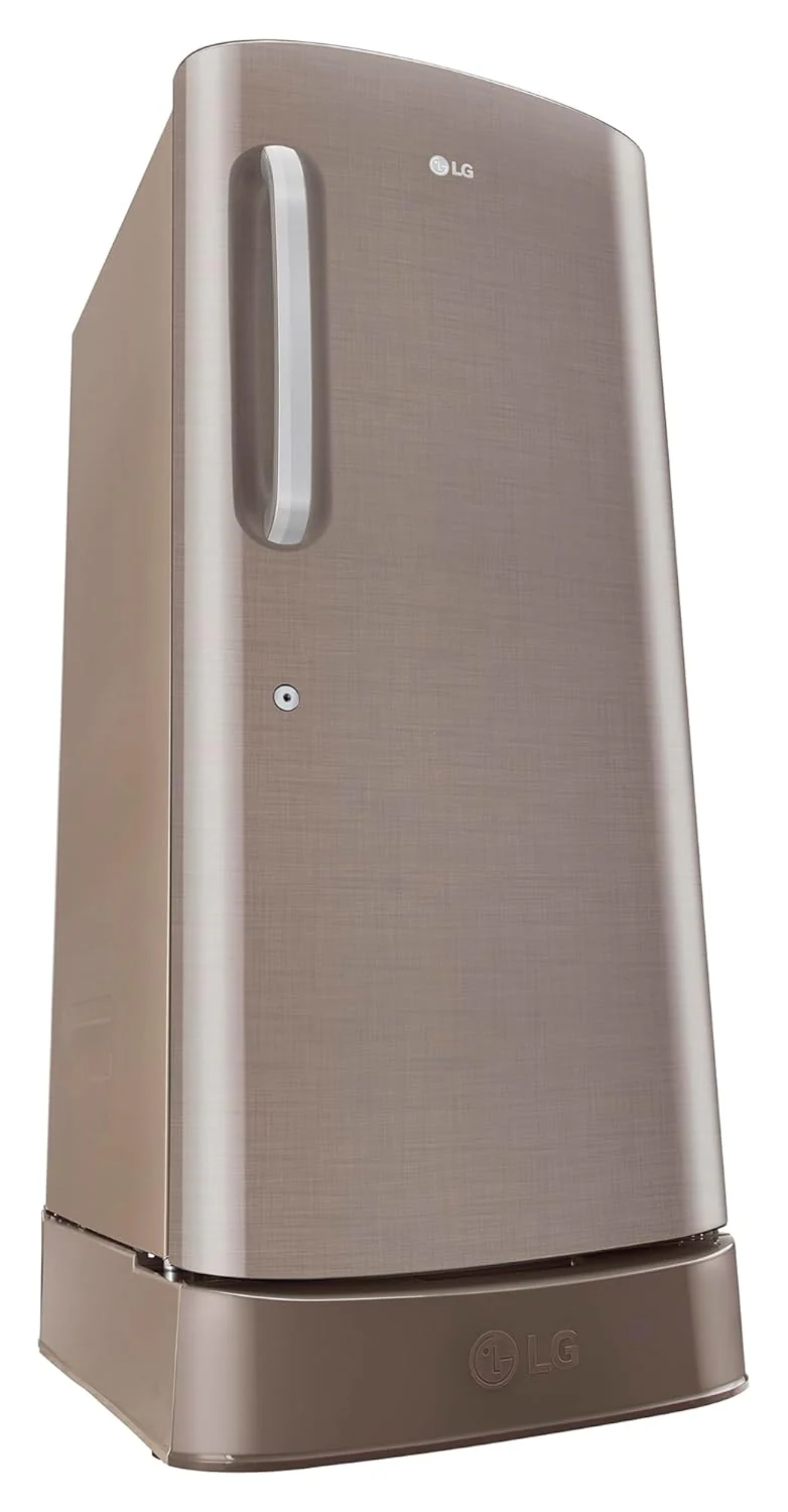LG 210 L, 3 Star, Direct Cool Single Door Refrigerator (GL-D231AFSD, Fawn Steel, Base stand with drawer &amp; Fast Ice Making) - Image 2