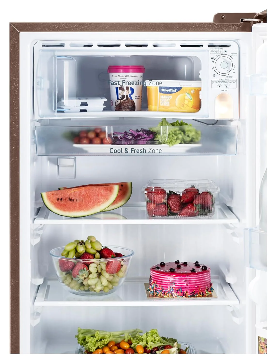 LG 210 L, 3 Star, Direct Cool Single Door Refrigerator (GL-D231AFSD, Fawn Steel, Base stand with drawer &amp; Fast Ice Making) - Image 5