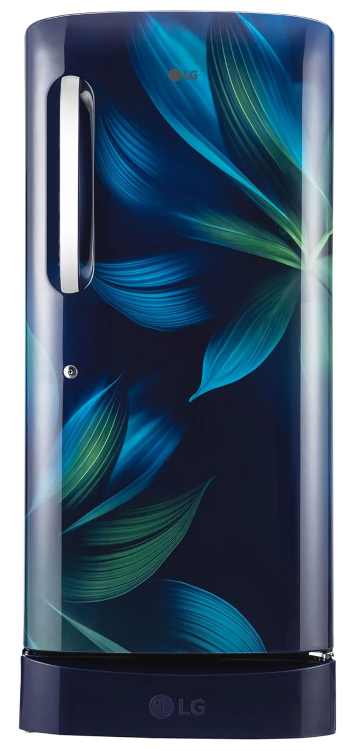 LG 210 L, 3 Star, Direct Cool, Smart Inverter Compressor, Single Door Refrigerator (2025 Model, GL-D231ABAD, Blue Aurora, Humidity Controller, Base stand with Drawer & Fast Ice Making)