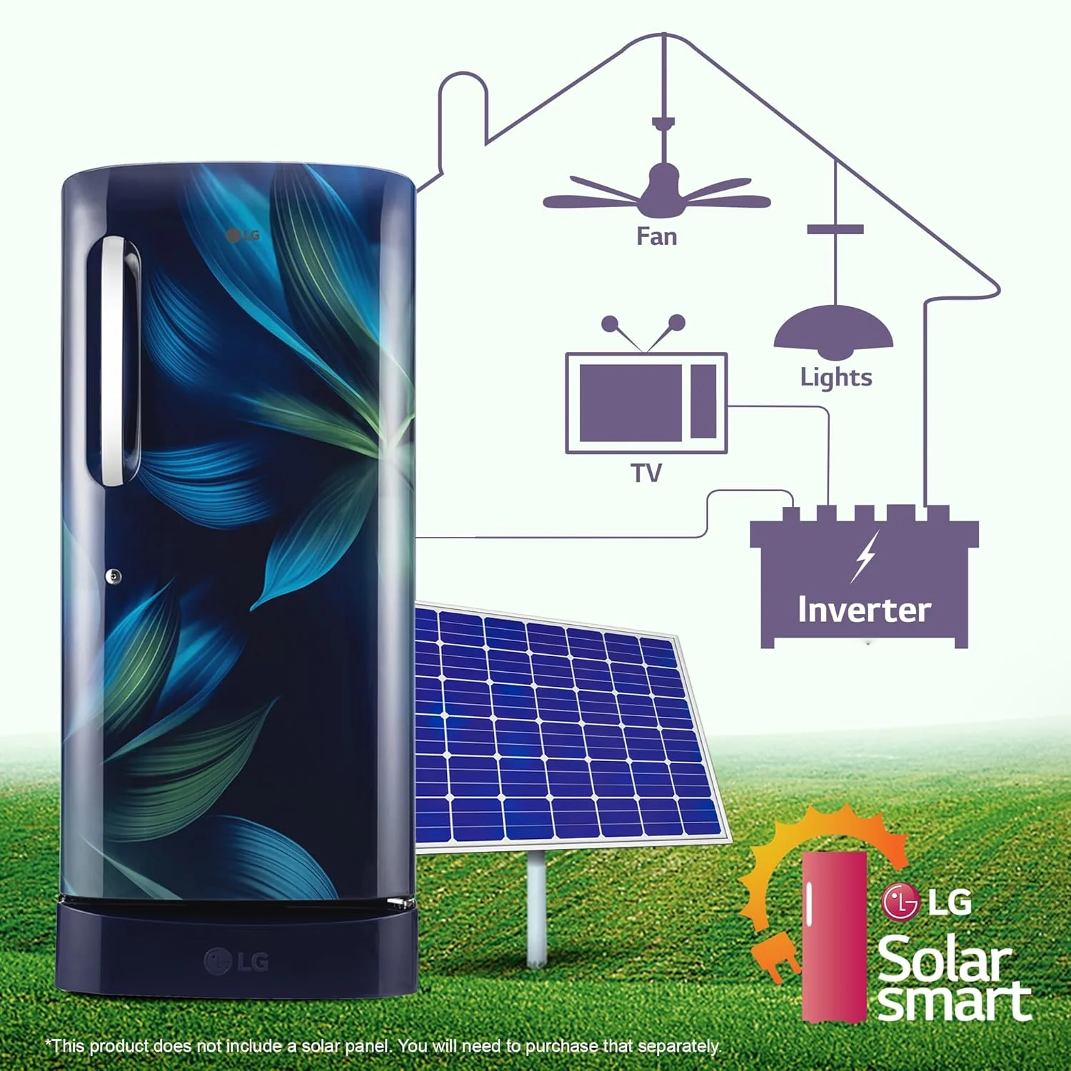 LG 210 L, 3 Star, Direct Cool, Smart Inverter Compressor, Single Door Refrigerator (2025 Model, GL-D231ABAD, Blue Aurora, Humidity Controller, Base stand with Drawer & Fast Ice Making) - Image 9