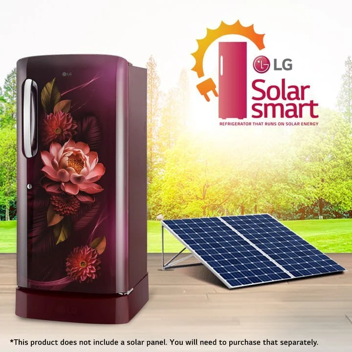 LG 210 L Direct Cool Single Door 5 Star Refrigerator with Base Drawer with Smart Inverter Compressor, Moist ‘N’ Fresh, Fast Ice Making (Red WaterLily, GL-D231ARWU) - Image 12