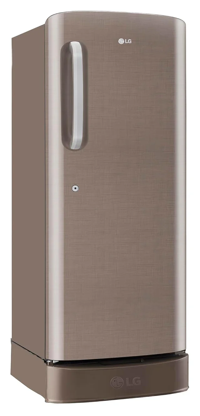 LG 224 L, 3 Star, Direct Cool Single Door Refrigerator (GL-D241AFSD, Fawn Steel, Base stand with drawer &amp; Fast Ice Making)