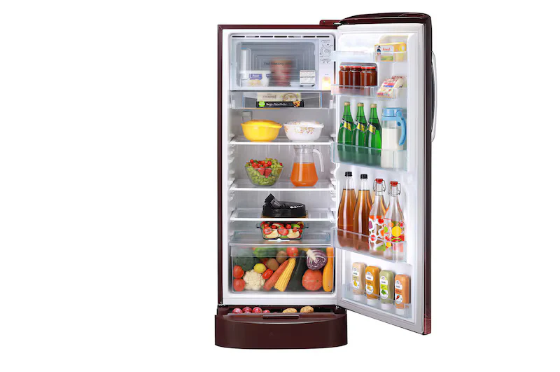 LG 224L Single-Door Refrigerator with Base Stand Drawer, Smart Inverter Compressor in Scarlet Marvel, 5 Star GL-D241ASMU - Image 2