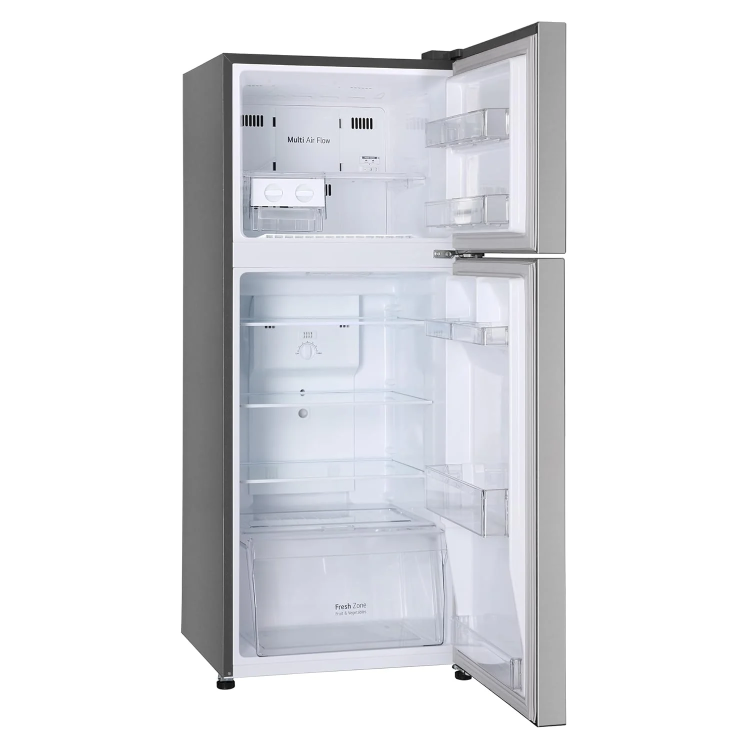 LG 242 L, 2 Star, Smart Inverter Compressor, Multi Air Flow, Frost-Free Double Door Refrigerator (GL-N292DPZY, Shiny Steel, Smart Connect & Moist ‘N’ Fresh) - Image 2