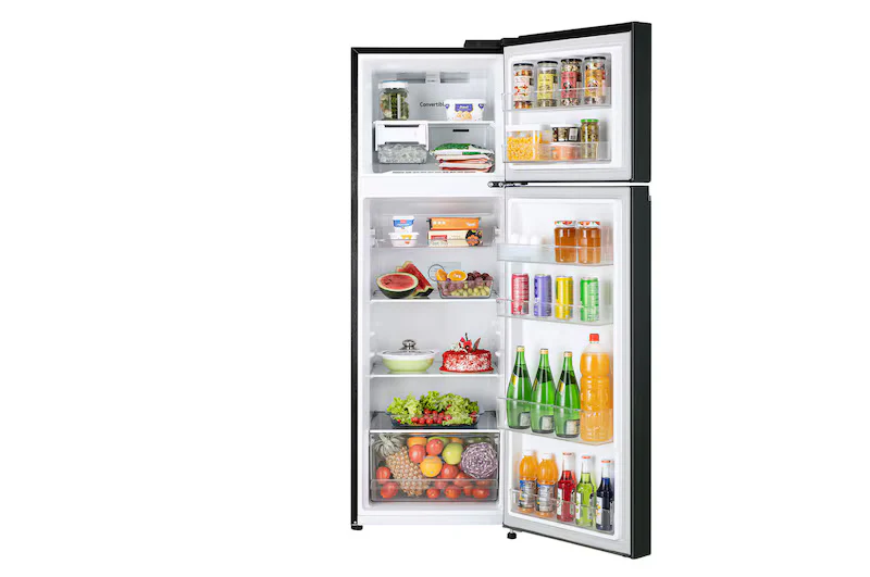 LG 272 L Frost Free Double Door 2 Star Convertible Refrigerator with Smart Inverter Compressor and Multi Air Flow (Emerald Green, GL-S312SEGY) - Image 4