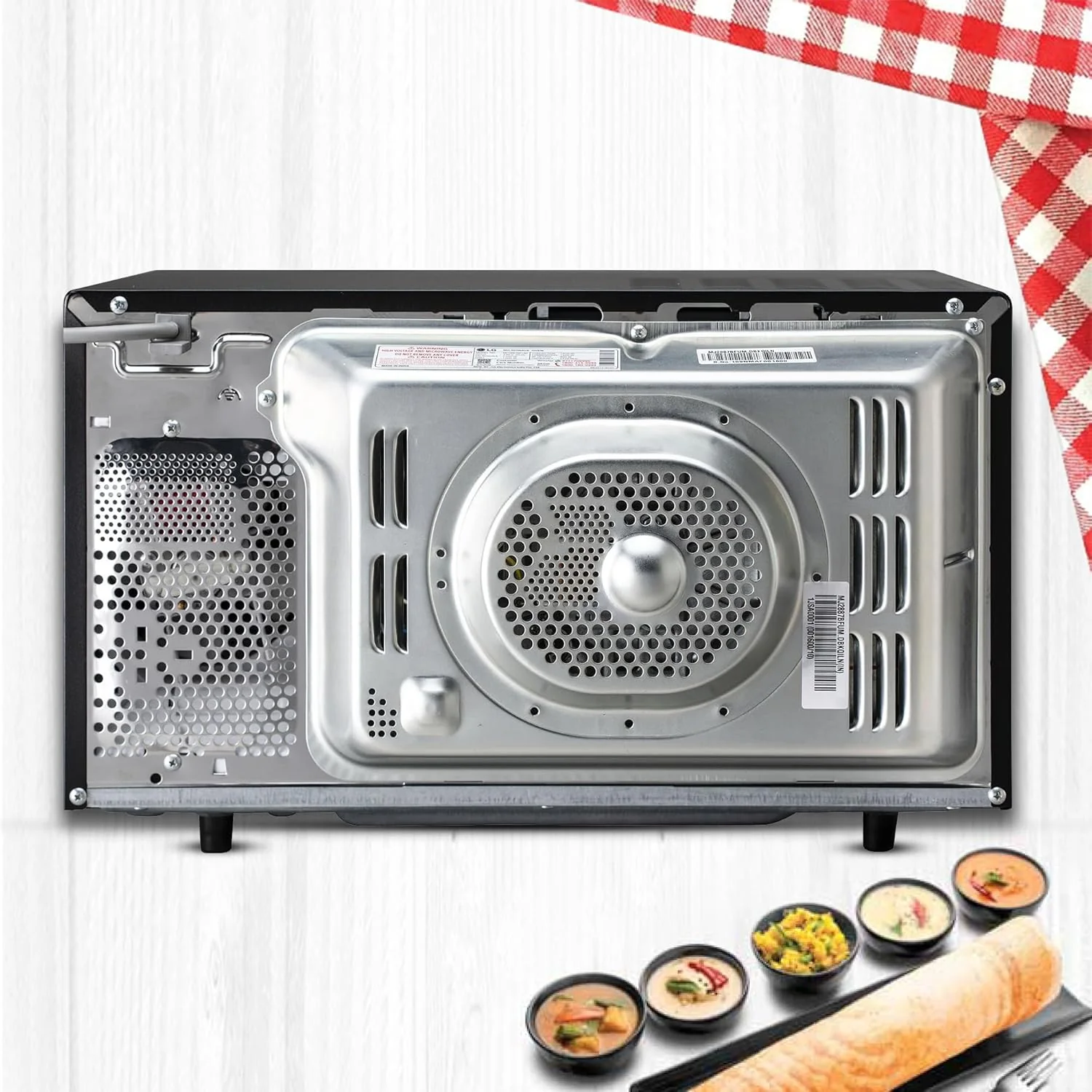 LG 28 L Charcoal Convection Microwave Oven (MJ2887BFUM, Black, with 360° Motorised Rotisserie & Charcoal Lighting Heater with 10 years warranty) - Image 6