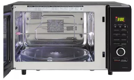 LG 28 L Charcoal Convection Microwave Oven with Charcoal Lighting Heater, Diet Fry, Motorised Rotisserie, Floral Black(MJ2887BWUM) - Image 4