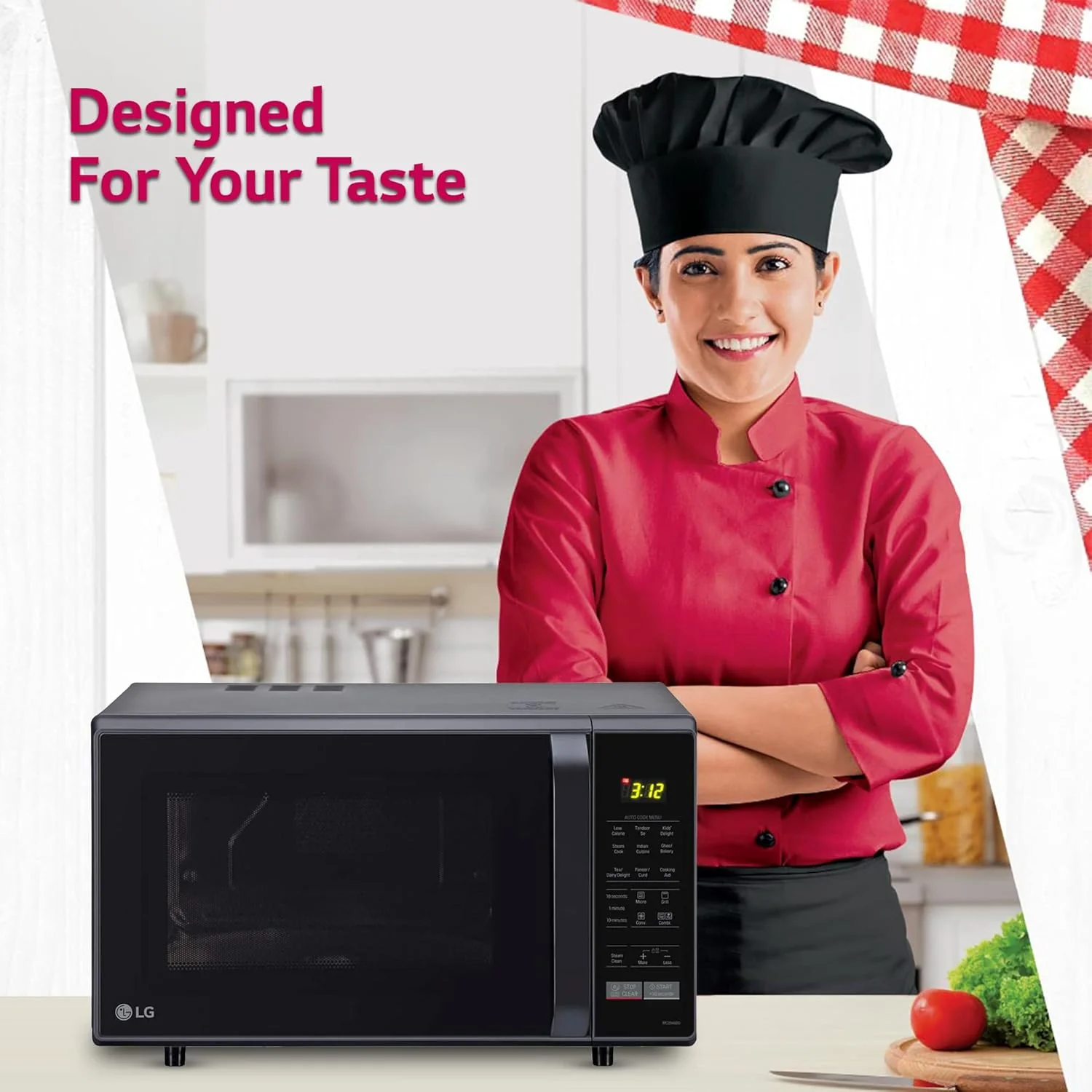 LG 28 L Convection Microwave Oven (MC2846BG, Black) - Image 4