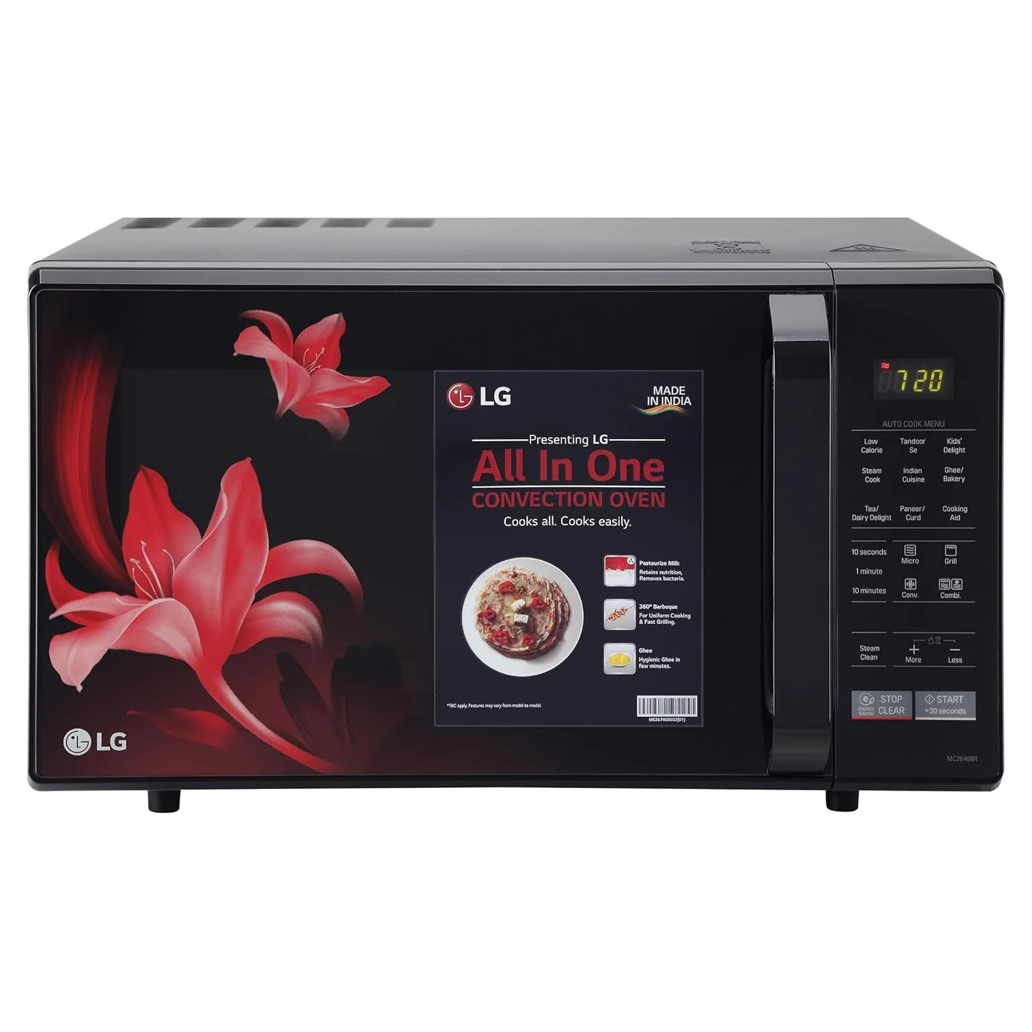 LG 28 L Convection Microwave Oven (MC2846BR) (Black) - Image 11