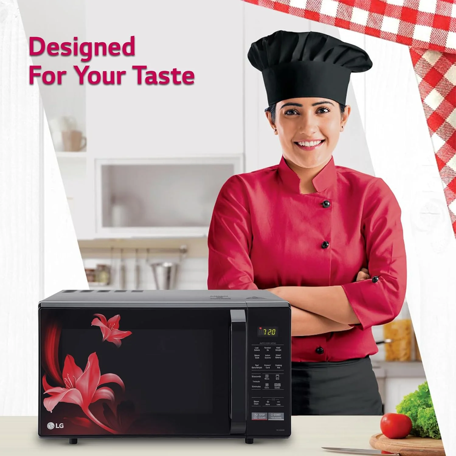 LG 28 L Convection Microwave Oven (MC2846BR) (Black) - Image 4