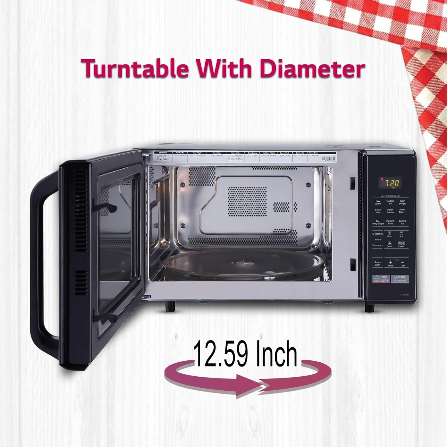 LG 28 L Convection Microwave Oven (MC2846BR) (Black) - Image 5