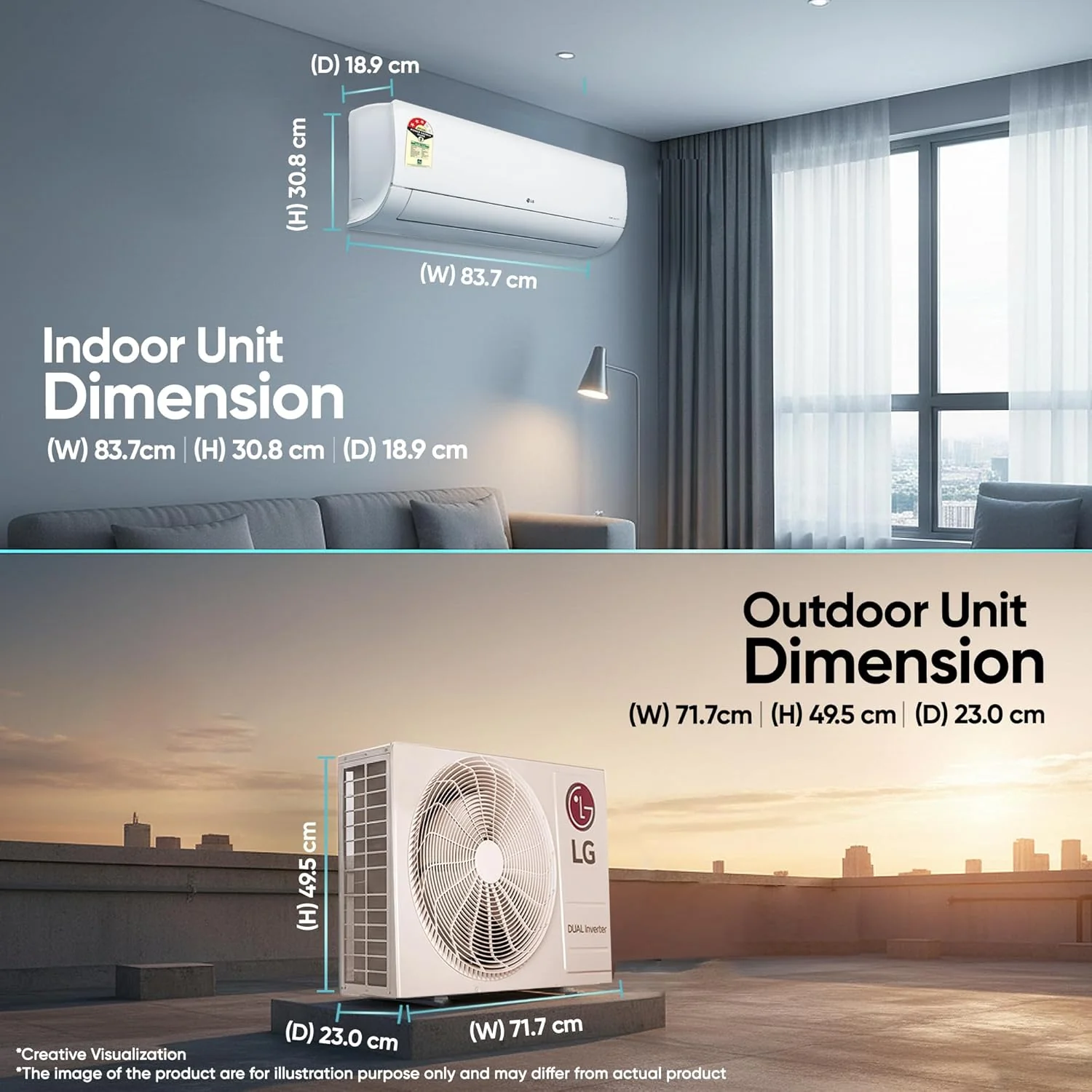 LG 3 Star (1.0) Split AC, AI Convertible, Auto Clean, Gold Fin+, Diet Mode+, Viraat Mode, 3.3 kW, 2026 Model,(AS-Q12CNXE) - Image 3
