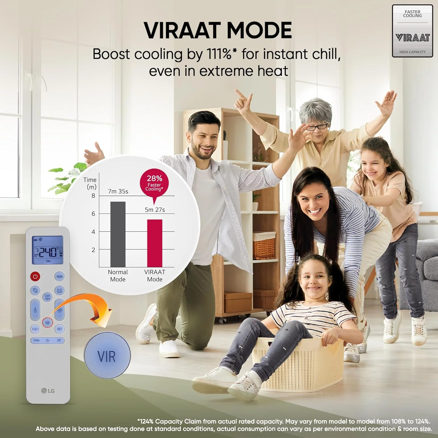 LG 3 Star (1.0) Split AC, AI Convertible, Auto Clean, Gold Fin+, Diet Mode+, Viraat Mode, 3.3 kW, 2026 Model,(AS-Q12CNXE) - Image 7