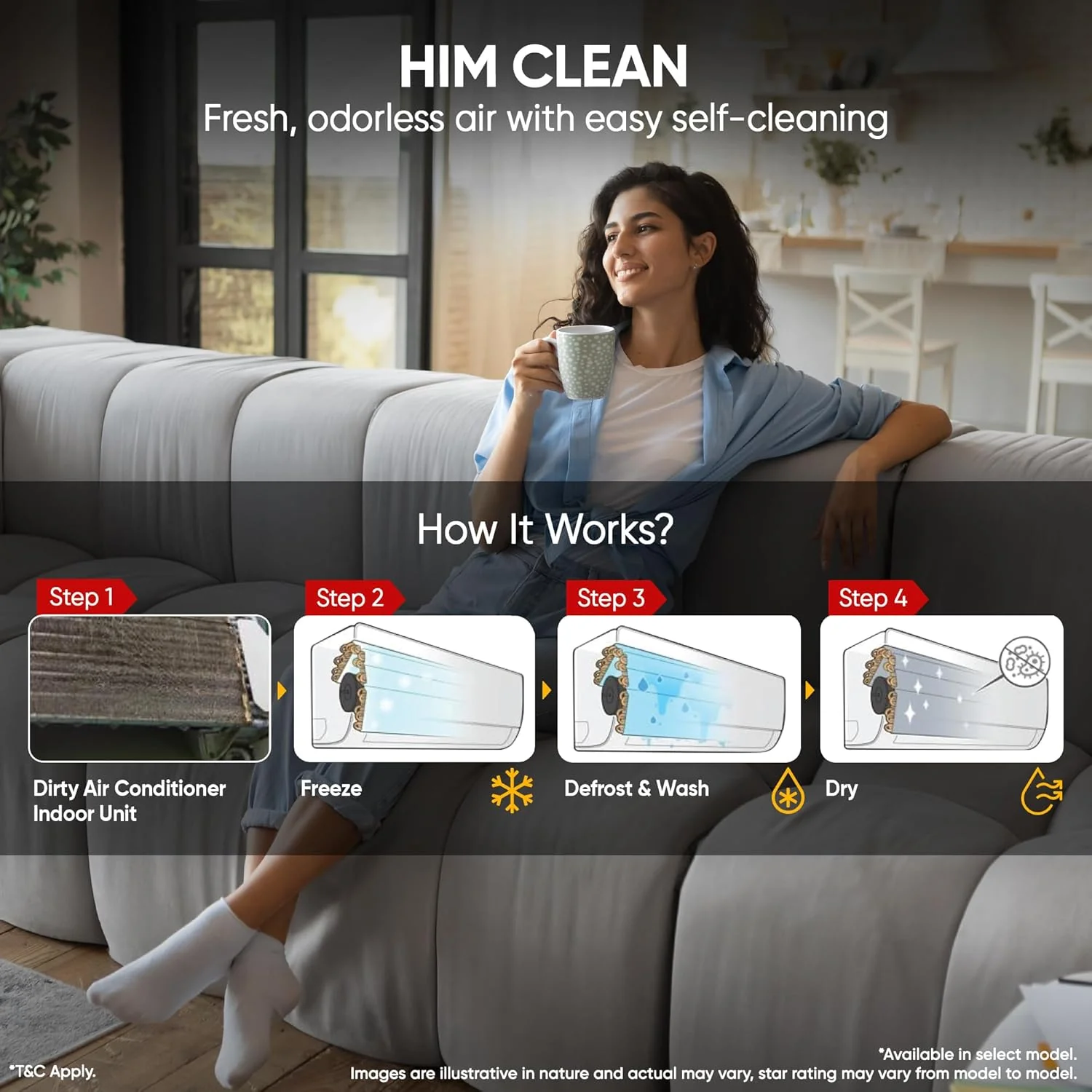 LG 3 Star (1.0) Split AC, AI Convertible, Auto Clean, Gold Fin+, Diet Mode+, Viraat Mode, 3.3 kW, 2026 Model,(AS-Q12CNXE) - Image 9