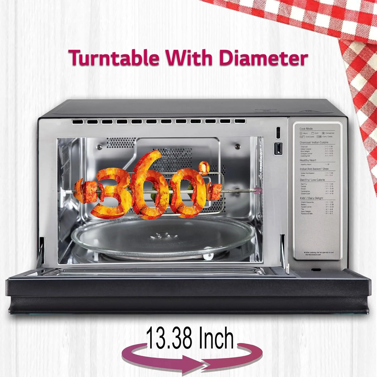 LG 32 L Charcoal Convection Microwave Oven (MJEN326SF, Black) - Image 2