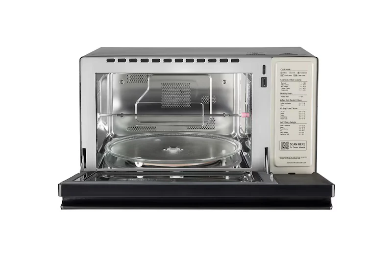 LG 32 L Convertible Microwave Oven with Air Fry, Charcoal Lighting Heater™, 431 Auto Cook Menu Powered by Thinq, Black - Image 5