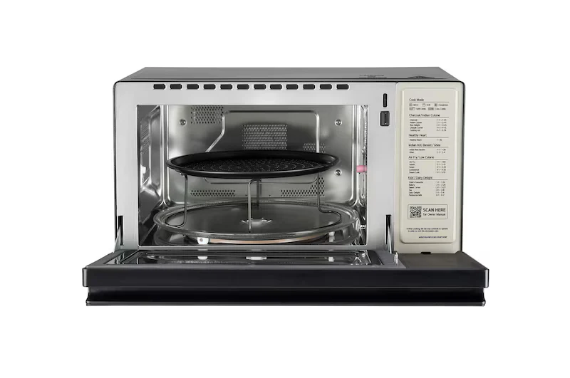 LG 32 L Convertible Microwave Oven with Air Fry, Charcoal Lighting Heater™, 431 Auto Cook Menu Powered by Thinq, Black - Image 7