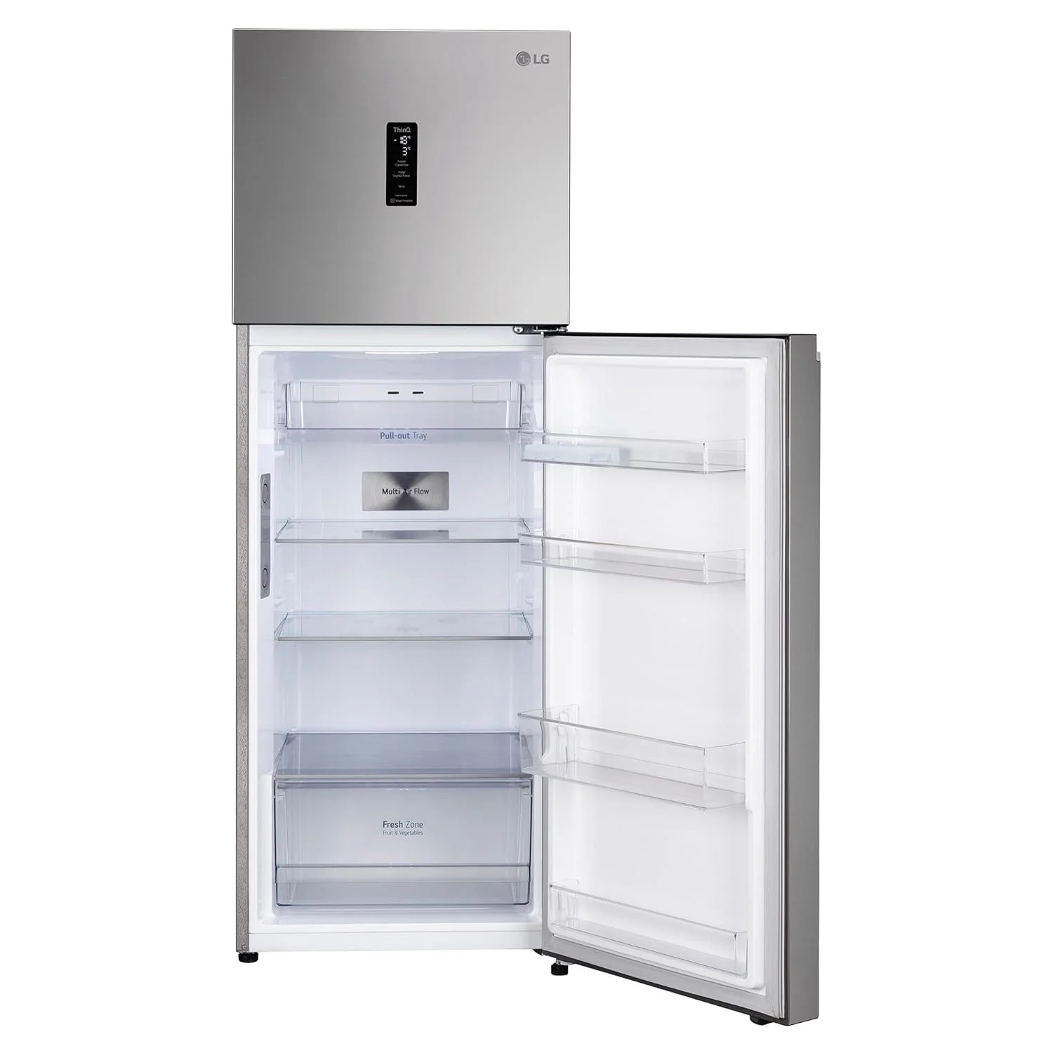 LG 343 L, 3 Star, Smart Inverter Compressor, Wi-Fi Enabled, Convertible Frost-Free Double Door Refrigerator (‎GL-T382TPZX, Shiny Steel, Auto smart connect &amp; Door Cooling+) - Image 7