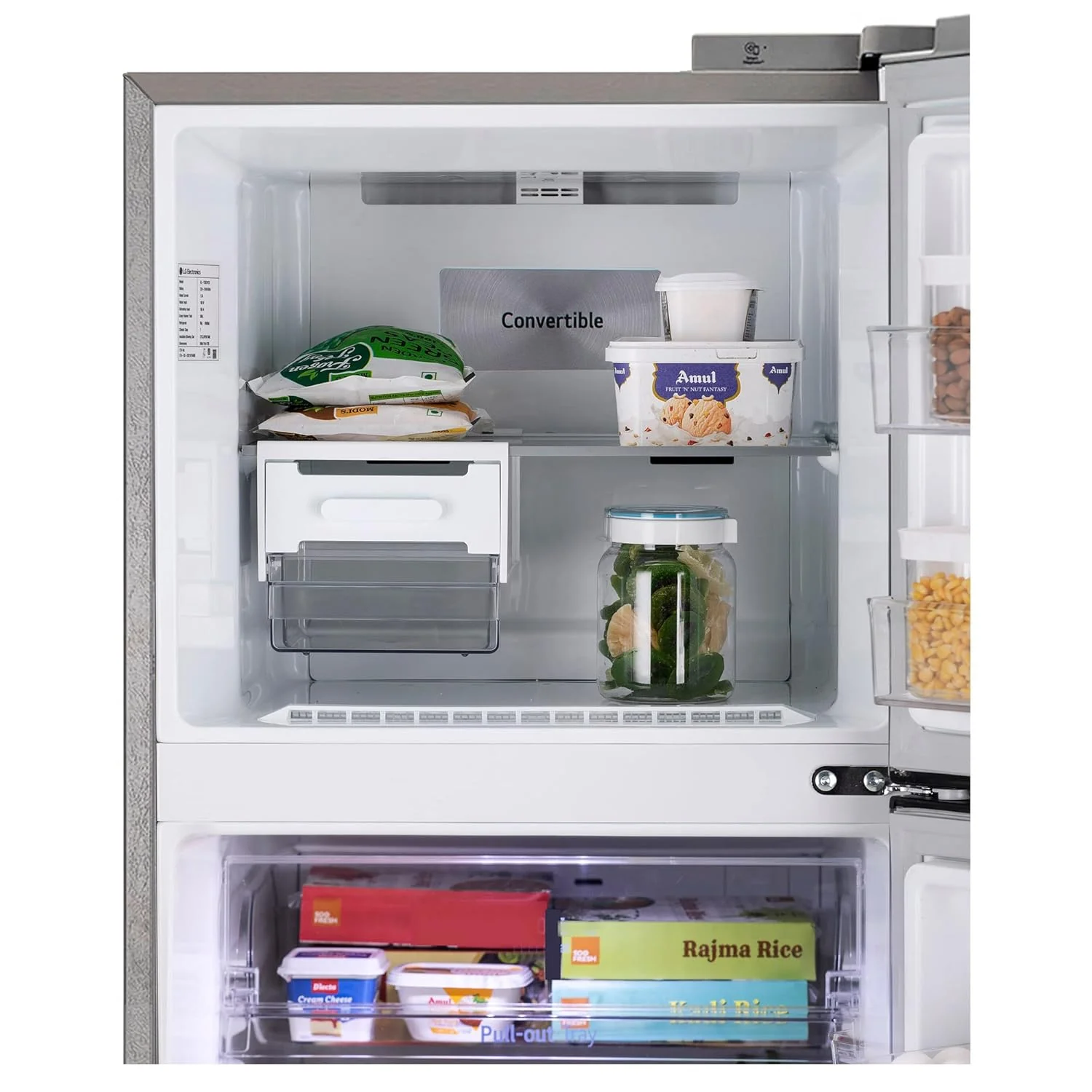LG 343 L, 3 Star, Smart Inverter Compressor, Wi-Fi Enabled, Convertible Frost-Free Double Door Refrigerator (‎GL-T382TPZX, Shiny Steel, Auto smart connect &amp; Door Cooling+) - Image 9