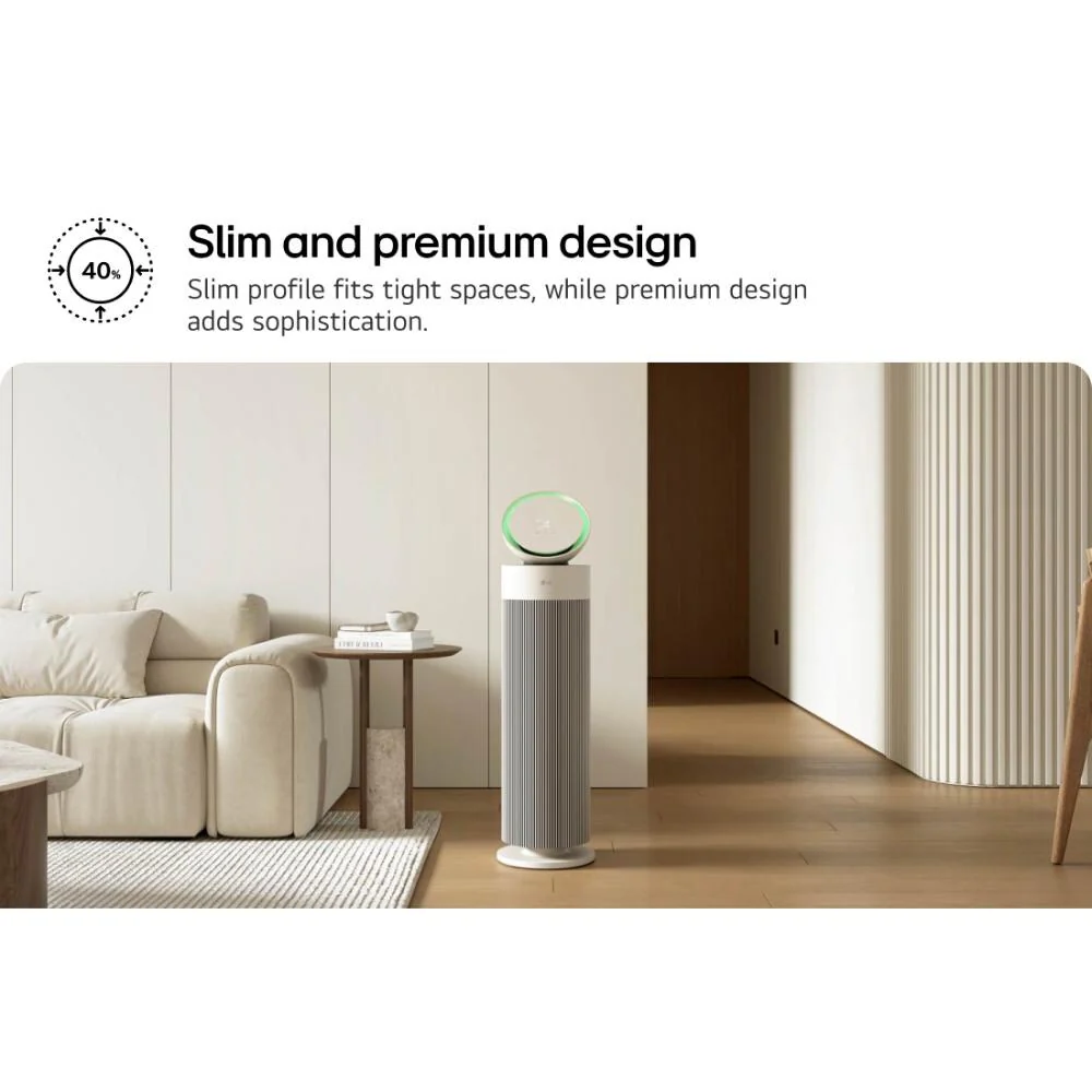 LG 360° Clean Air Purifier for Large Rooms (52.8m²) with HEPA Filter, UVnano Technology, BLDC Motor & Smart AQI Display - Image 7